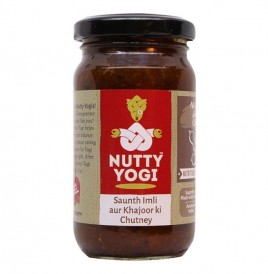 Nutty Yogi Saunth Imli aur Khajoor Ki Chutney  Glass Jar  250 grams
